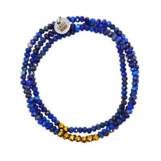 Eos - bracelet 3 tours Lapis-Lazuli