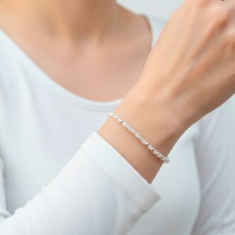 Alura 1 bracelet en argent et quatz 1 tour-portรฉ