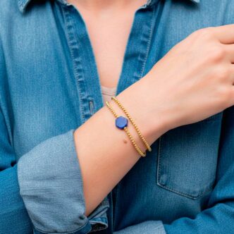 Thalys 2 en or et lapis-lazuli 2 tours-porté