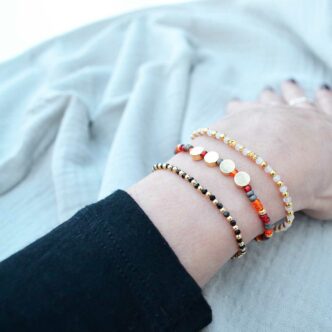 Lunéa - bracelet - or - perles japonaises -1tour-porté-2