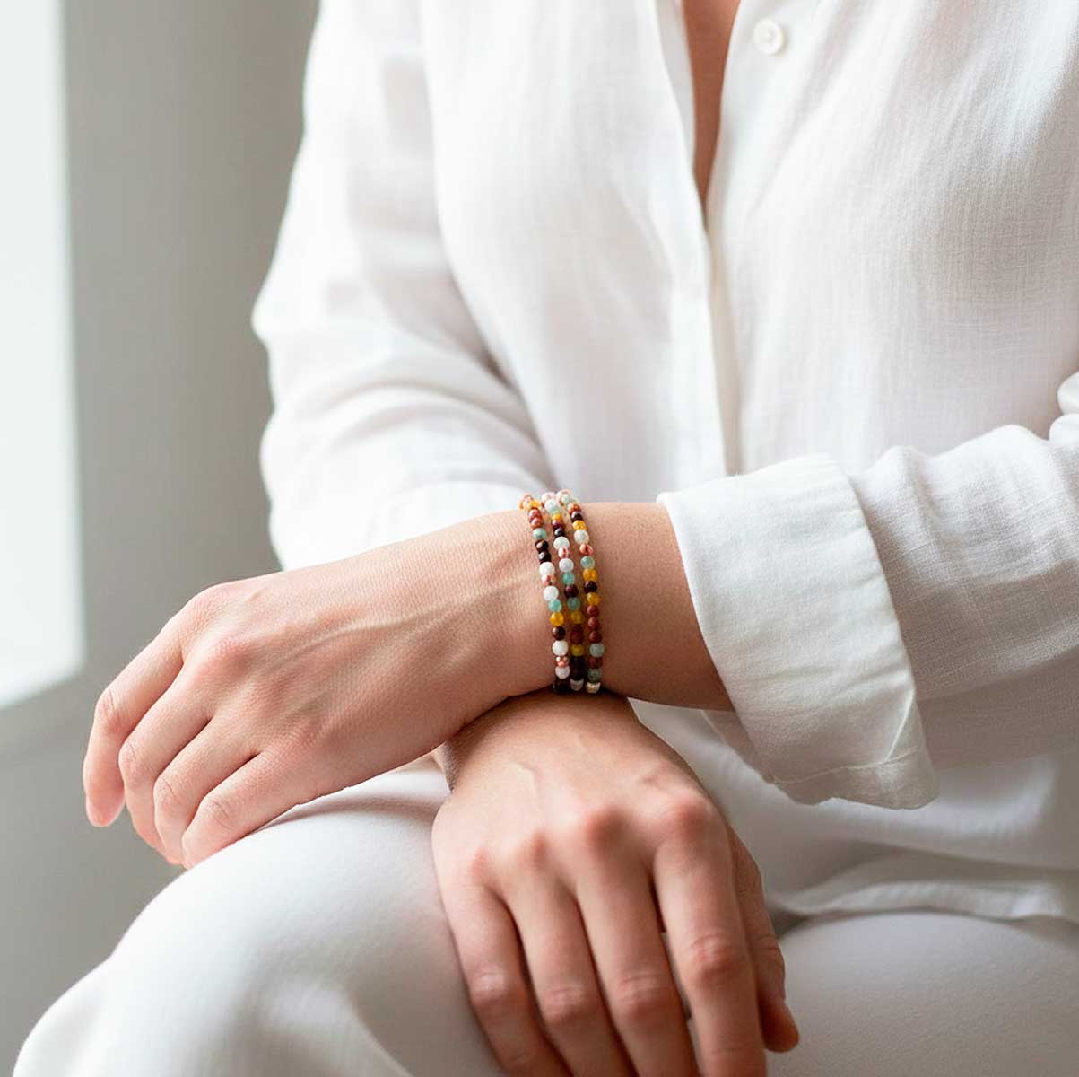 Flora bracelet multi 3-tours portรฉ