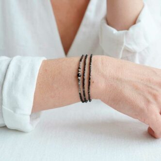 Nox bracelet 3 tours noir